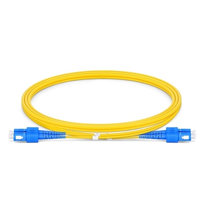 10m SC UPC к режиму дуплекса 3.0mm OFNR 9/125 гибкого провода SC UPC одиночному