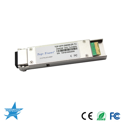 50GHz стекловолокно приемопередатчиков настраиваемое 10GBASE-ZR 80km лазера DWDM Sfp