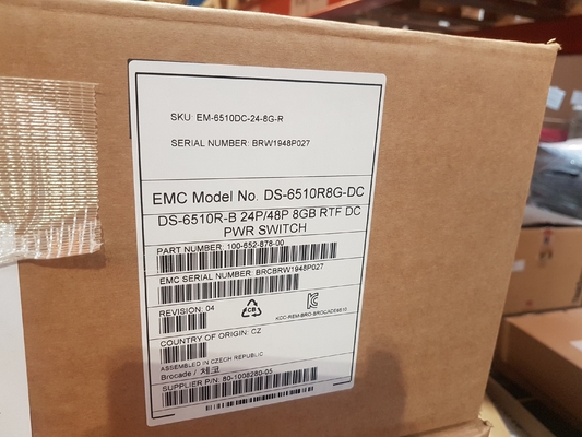 Переключатель EM-6510-24-8G-R САН парчи 8GB EMC DS6510B 24 гаван активный