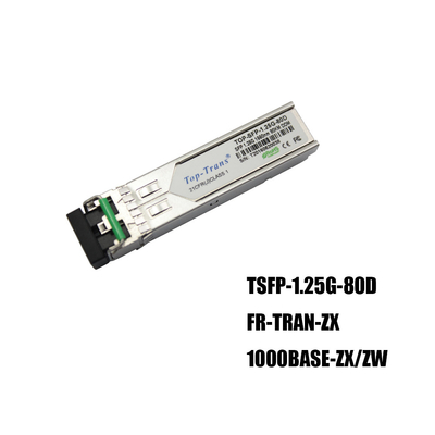 Приемопередатчик 1550nm 80KM SFP локальных сетей гигабита Fortinet FR-TRAN-ZX однорежимный оптически