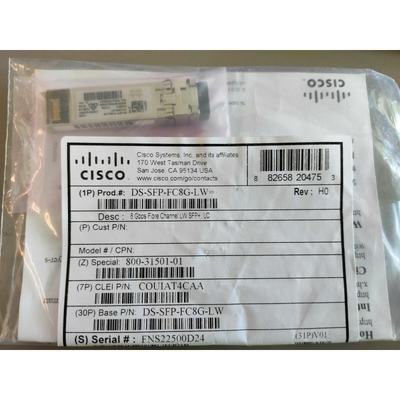 Оптика длинной длины волны модулей канала SFP+ волокна Cisco 8Gbps DS-SFP-FC8G-LW
