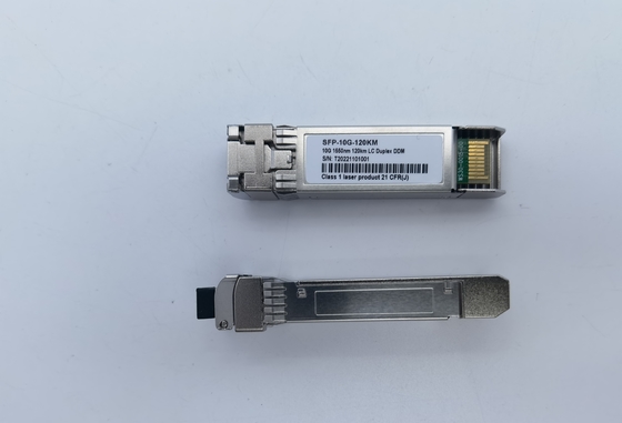 приемопередатчик долгого пути 10G SFP+ ZR+ 1550nm 80km 100km 120km SMF оптически