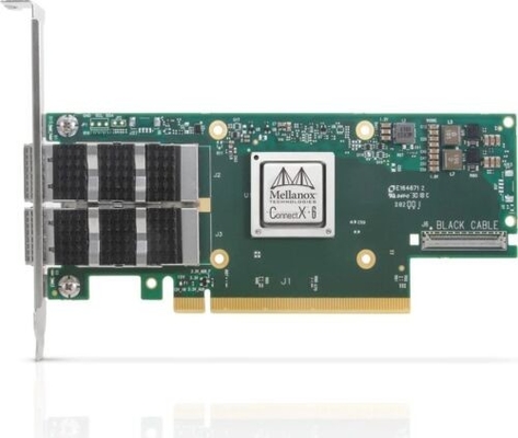 NIC переходника Mellanox MCX653106A-ECAT HPE P24249-001 InfiniBand HDR 100GbE QSFP56 PCIe