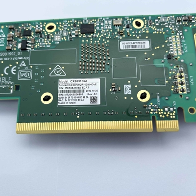 Сетевой адаптер Mellanox ConnectX-6 VPI MCX653105A-ECAT 100GbE Infiniband EDR HDR100 Single QSFP56 PCIe 4.0 X 16 RDMA для серверов