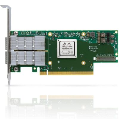 Mellanox MCX653106A-HDAT 40G Dual-Port QSFP56 Fiber Optic Adapter Card для 40G Ethernet с годовой гарантией