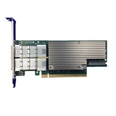 Карта сетевого интерфейса NVIDIA Connect-6 VPI серии MCX654106A-HCAT Ethernet PCIe 3.0x16 Dual Port 200Gb/s Сервер QSFP56