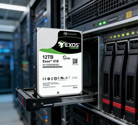 Внутренний жесткий диск Seagate Exos X18 ST12000NM000J объемом 12 ТБ, 7200 об/мин, кэш 256 МБ, SATA 6 Гбит/с, CMR, корпоративный HDD для круглосуточного серверного хранения данных