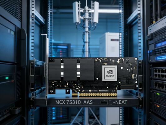 NVIDIA MCX75310AAS-NEAT ConnectX-7, 400 Гбит/с, NDR, InfiniBand, однопортовая сетевая карта OSFP PCIe 5.0 x16 для AI-серверов и центров обработки данных