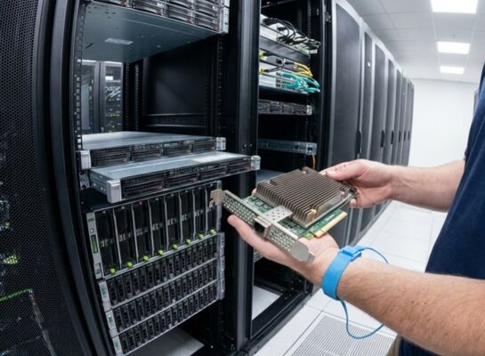NVIDIA MCX75310AAS-NEAT ConnectX-7 VPI адаптер Однопортный OSFP 400GbE NDR InfiniBand PCIe5.0 x16 Карта сетевого интерфейса