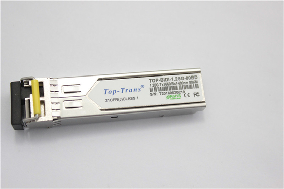 Приемопередатчик 80KM Rohs Toptrans BIDI 1.25G-80AD/BD SFP оптически
