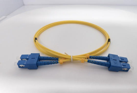 LC UPC к PVC 3.0mm одиночного режима кабеля OS2 заплаты волокна LC UPC двухшпиндельному 1m